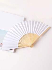 Chinese Style Hand Fan, DIY Blank Paper Fan, Elegant Retro Style, Personalized Baby Shower Foldable Paper Fan, Portable Party & Wedding Supplies, Hand Fan, Gift Decor, Wedding Fan, Suitable For Home, Office Decor, Stage Performance, Dance For Outdoor Activities, Vacation, Travel, Outfit Accessories, And Gifting - Multicolor - View 15