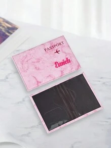 Customizable Mini Passport Holder, Travel Document Organizer And Card Case, Suitable For Gifts And Daily Use, Fashionable And Durable, Ideal For Travel And Business, Great For Family, Friends, Couples, Birthday, Holiday, Christmas Gifts - Pink - View 4