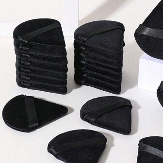 10pcs Triangle Velvet Powder Puff, Specifically Designed For Contouring, Eye And Corner Areas, Beauty Puff For Foundation Mixing, Suitable For All Skin Types,Makeup,Cheap,Room Decor,Vanity,Travel,Bedroom,Makeup Accessories,Puff,Makeup Blender,Powder Puff,Makeup Sponge