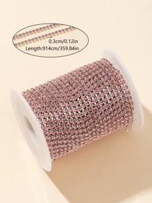 1 卷 3 毫米 5 米/10 米超闪亮水钻链，手工缝纫装饰链，DIY 装饰链，婚纱装饰 - 彩色 - 查看 33