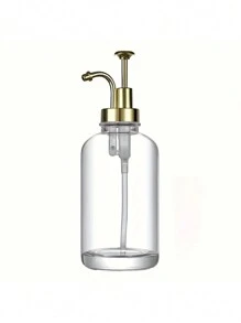 1pc Coffee Syrup Dispenser, Syrup Bottle With Pump, Oil Dispenser, Glass Syrup Bottle With Pump