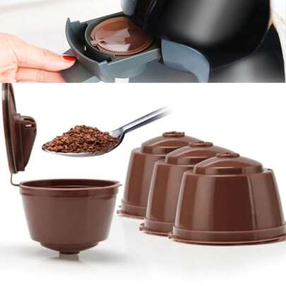1/3/5pcs-Set Refillable Coffee Capsule Nescafe Reusable Capsule Gusto Capsules Refill Coffee Strainer Tea Basket Kitchen Accessory