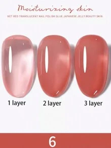 2026春夏新款流行果冻冰透明裸色凝胶指甲油套装，适合美甲沙龙和DIY，情人节女士礼物 - 彩色 - 查看 31