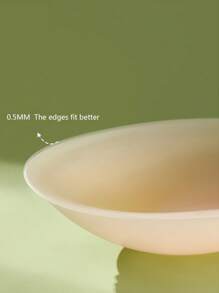 1 Pair Silicone Bras, Invisible Bra, Strapless Silicone Bra, Wedding Bra, Nipple Patch, Breathable Waterproof Bra, Women's Silicone Gathered Chest Patch, Popular Style