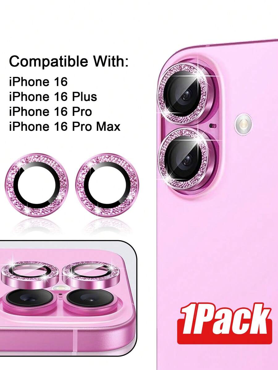 适用于 Apple 15 Pro Max，9H 钢化玻璃镜头膜 [防刮]，金属单环相机屏幕保护膜镜头盖镜头保护环，适用于 11/12/13/14/15 系列