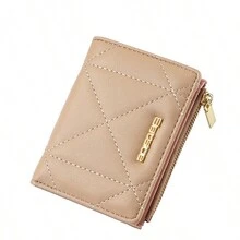 Korean Style Women's Wallet, Soft Rhombus Pattern Mini Purse, Coin Pouch, Card Holder, Perfect Gift For Women, Christmas Gift