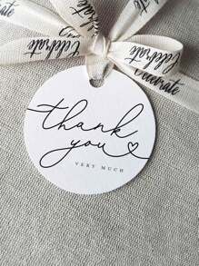 50pcs/Pack Party Favor Gift Tags, Wedding Party Paper Tags Back To School Valentine Day