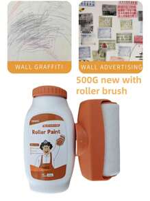 Rouleau de peinture murale 500g/bouteille, peinture latex. Grande capacité pour la réparation des taches et de la moisissure sur les murs de la maison. Avantage de la grande capacité - Notre kit de réparation de peinture murale de 500g offre une plus grande couverture pour les grands projets, réduisant ainsi le besoin de plusieurs applications.