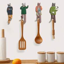 2pcs Cute Cat Magnetic Damage-Free Hooks, Original Design, Can Adhere To Refrigerators And Iron Surfaces, Serving As Fridge Magnet, Whiteboard Stickers, Hanging And Storing Daily Items Like Bags, Umbrellas, Keys, Towels, Clothes, Jewelry Etc, No Drilling Or Wall Damage, Suitable For Bedroom, Bathroom, Living Room, Kitchen, Office And More Home Scenes.
