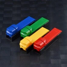 1 pieza Maquinilla de liar cigarrillos manual de plástico azul portátil de 8mm, máquina de liar cigarrillos manual, herramienta de liar deslizante, regalo para hombres