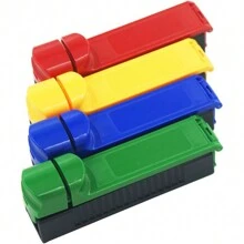 1 pieza Maquinilla de liar cigarrillos manual de plástico azul portátil de 8mm, máquina de liar cigarrillos manual, herramienta de liar deslizante, regalo para hombres