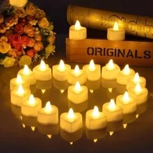 50 Velas Decorativas / Electrónicas Led Simuladas En Forma - Amarillo - Ver 7