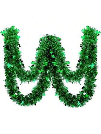 1 Piece Of Green 2m Clover Strip, Modern Simple Decorations Party Layout Irish Festival Decoration Strips Suitable For Holiday Party Decorations, Valentine's Day Engagement Wedding, Food Containers For Parties And Family Celebrations Daily Life, Subject To The Actual Object, Very Suitable For Birthdays, Spring Festival New Year Party Table Decoration Daily Life, Color And Size Deviations, Subject To The Actual Object