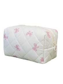 Bolsa de cosméticos acolchada, con cierre de cremallera, linda y portátil, de gran capacidad, bolsa de maquillaje de viaje para mujeres - Multicolor - Ver 5