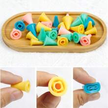 20pcs Colorful Knit Knitting Needles Point Protectors 2 Sizes Needle Tip Stoppers For Knitting Craft,Quilting, DIY Art And Sewing