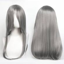 FULCRUM 24 Inch Pink Blue Green Black Anime Costume Long Straight Cosplay Wig Heat Resistant Synthetic Fibers Wig For Party Halloween Christmas
