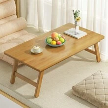 Bamboo Folding Laptop Table Adjustable Bed Table Desk Tray Breakfast Portable Tea Table - Multicolor - View 1