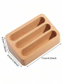 1 Pc Vintage Business Card Box, Suitable For Office Desk, 3 Card Slots Business Card Display Box, Desktop Card Storage Box - Multicolor - View 3