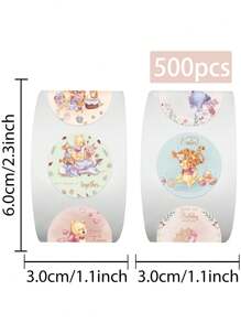 Disney Disney | 500PCS Winnie The Pooh Bear Stickers DIY Cartoon For Laptop Diary Bottles Computer Phone Hard Hat For Dad Mom Grandparents Birthday Or Holiday Christmas Birthday Gift