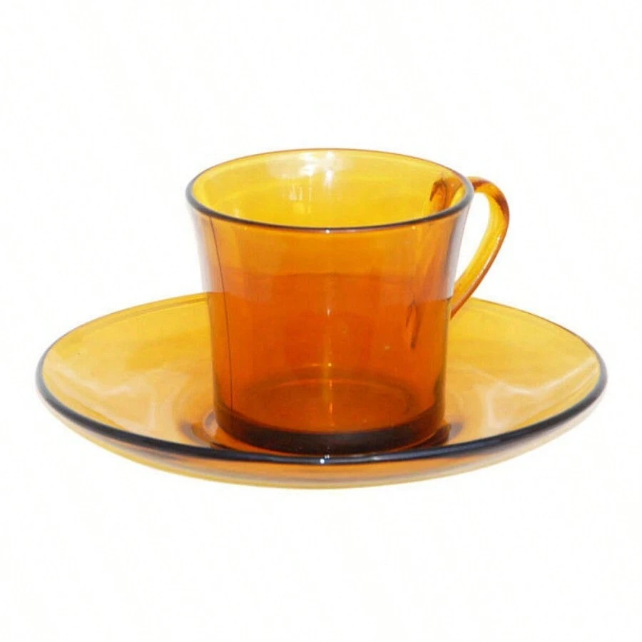 Set Of 6 Glass Cups With Saucer Included, DURALEX, 180 Ml - naranja - Xem 1