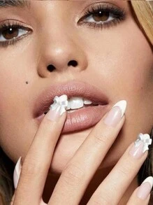 30 PEÇAS Encantos de Unhas em Laço 3D, Laços Rosas e Brancos para Unhas, Encantos de Unhas para Unhas Acrílicas, Suprimentos de Arte de Unhas, Joias de Unhas DIY, Acessórios de Unhas para Decoração de Unhas DIY, Design de Unhas com Gemas