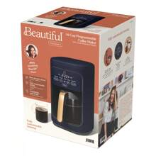 Beautiful 14-Cup Programmable Drip Coffee Maker With Touch-Activated Display, White Icing By Drew Barrymore - Baby Blue - View 8