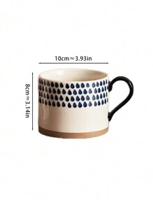 1 件创意复古日式咖啡杯，高端陶瓷早餐牛奶杯，大容量，返校季 - 彩色 - 查看 11