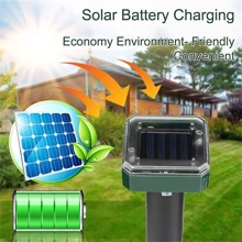 NetHong 4 Pcs Mole Rat Repellent Solar Ultrasonic Repeller Spike Garden Pest Deterrent - Black (square) - View 8