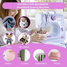 Electric Sewing Machine Portable Crafting Mending Machine 12 Built-In Stitches (With Test Fabric) - 查看 5