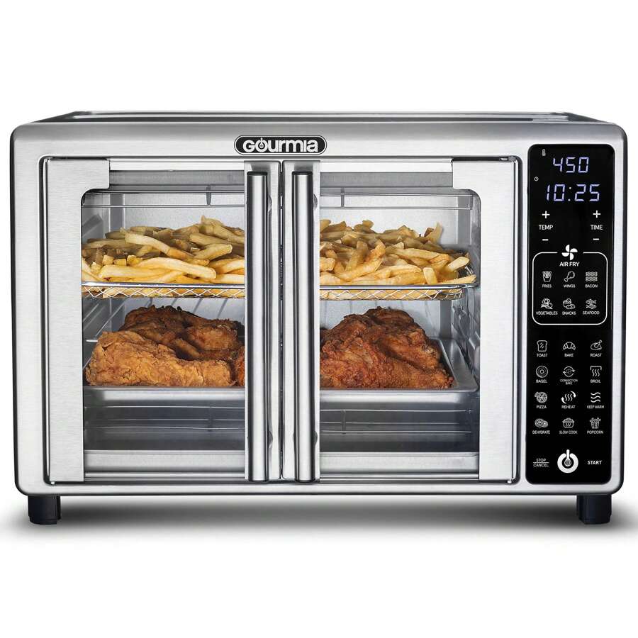 6-Slice Digital Toaster Oven Air Fryer With 19 One-Touch Presets, Stainless Steel