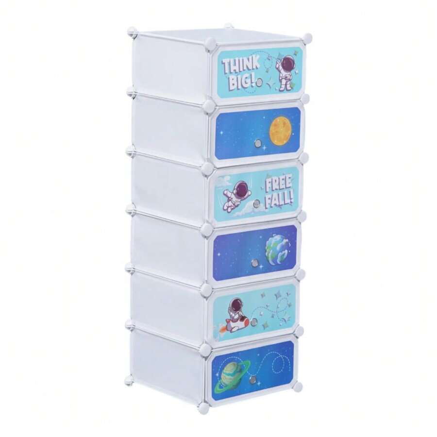 Juguetero Para Niños Organizador Espacio 6 Niveles - Azul - Ver 1