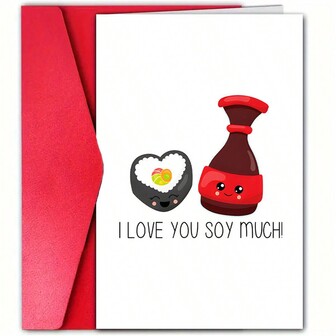 1 Tarjeta de felicitación romántica del Día de San Valentín, diseño "Te amo tanto", material de papel, adecuada para novio, novia, esposo, esposa, aniversario, sorpresa romántica