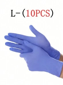 30/60/100 只/袋粉色、白色、蓝色、紫色、黑色一次性丁腈手套，非常适合厨房、洗碗、清洁、美容院、染发、酒店、防水、清洁、洗衣、以及水产养殖食品加工家庭清洁日常使用和 DIY 树脂制作工具，不含乳胶、无粉、厨房、浴室、家庭、家居用品