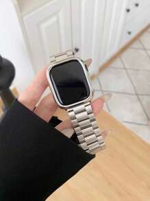 Huastonband 1件相容手錶保護殼（不含螢幕貼膜）PC硬質電鍍銀色光滑亮面鏤空防撞防刮保護框，適用於Ultra 2 1 SE S9/8/7/6/5/4/3/2/1系列男款女款智慧手錶 38/40/41mm 42/44/45/49mm 智慧保護殼 - 銀色 - 查看 7