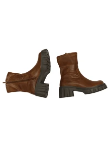 Bottines à fermeture éclair à semelle épaisse style punk mécanique personnalisé style rue - Camel - Voir 4