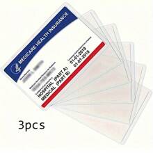 3/5/10/20/30/50/100张PVC卡套、社保卡套、透明防水信用卡和医保卡套，易于插入设计 - 保持卡片清洁！婚礼季、母亲节、毕业典礼、开斋节礼物