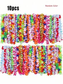 Bộ 1/5/10/20/30/40/50 vòng hoa Hawaii, phụ kiện trang trí tiệc theo chủ đề hoa nhiệt đới Hawaii, vòng hoa đội đầu, trang trí lễ hội, đám cưới, sinh nhật trên bãi biển, đồ dùng tiệc tùng. - Nhiều màu - Xem 10