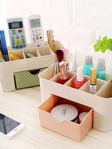 Customized Multifunctional Desktop Drawer Style Storage Cabinet, Three Color Cosmetics Storage Box, Office Storage Box, Stacked Storage Cabinet - Multicolor - View 5