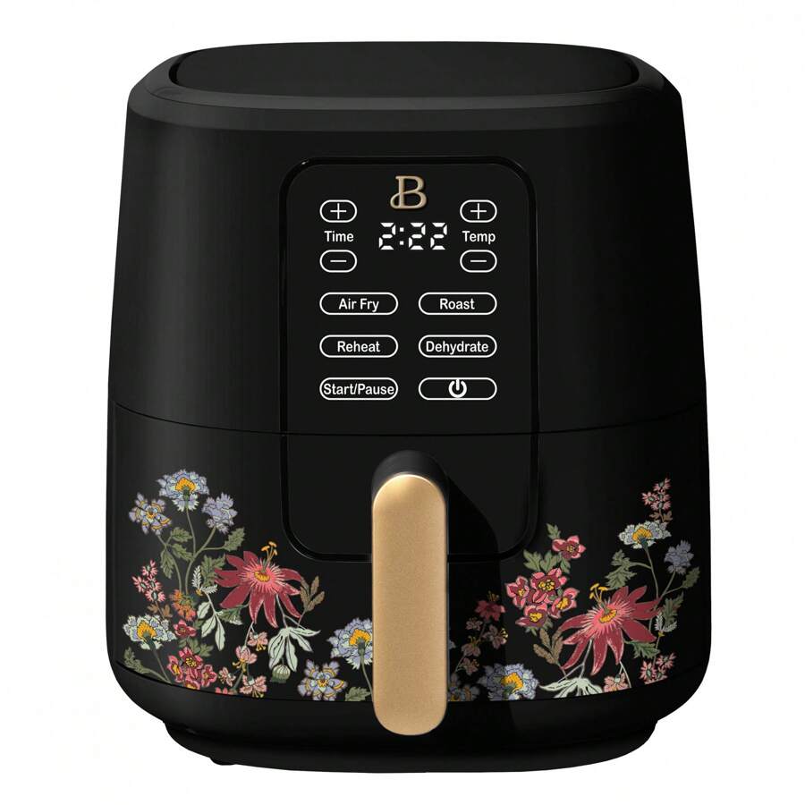 6 Qt Air Fryer With TurboCrisp Technology And Touch-Activated Display, Starry Night By Drew Barrymore, Blue - 彩色 - 查看 1
