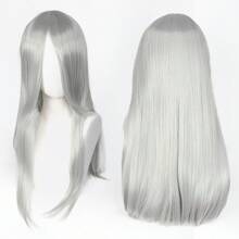 FULCRUM 24 Inch Pink Blue Green Black Anime Costume Long Straight Cosplay Wig Heat Resistant Synthetic Fibers Wig For Party Halloween Christmas