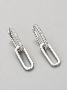 ESBERRY 1 par de elegantes pendientes de aro de plata de ley 925 de 12 mm, estilo minimalista, adecuados para aniversario de mujer, regalo de cumpleaños de novia, uso diario y para citas, joyería exquisita - pendientes - Ver 6