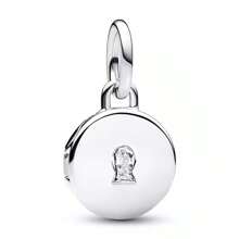 Pandora Cubic Zinia Key Hole Engravable Locket Dangle Charm |  | Pendants - Bạc - Xem 3