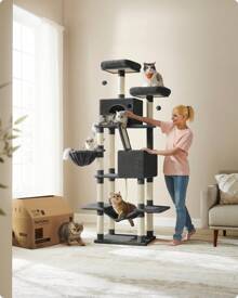 Feandrea Cat Trees & Condos - 黑色 - 查看 1