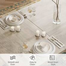 Ataucjin Farmhouse Dining Table For 6-8 People,70.87-Inch Rectangular Wood Kitchen Table,Rustic Style Dining Table With Heavy Duty Metal Legs For Dining Room,Home Office,Living Room,Large Dining Room Table For Big Family - Grey - View 4