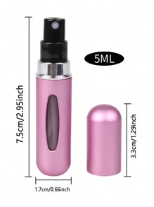 5 件/套 5ml 可再填充香水瓶，旅行必备瓶，采用多彩时尚设计，迷你便携式香水瓶适合情侣、派对、送给家人、朋友和伴侣的情人节礼物 - 彩色 - 查看 9