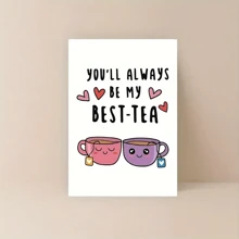 1pc, Best Friends Birthday Gift Card, Sisters Friendship Greeting Card + Envelope, Miss You Cards, Support Cards, Wish Cards, Perfect For Family And Friends, Funny Cards, 6.3*4.33In With Envelope, Birthday Gift - Multicolor - View 4