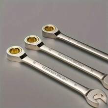 1 pezzo Chiave a cricchetto con testa fissa in cromo vanadio, chiave fissa, chiave combinata con unità inglesi e metriche, chiave a cricchetto con 72 denti a testa mobile, strumento di riparazione dadi, chiave ad anello aperta combinata, strumento manuale di riparazione, adatto per manutenzione auto, elettrodomestici, edilizia