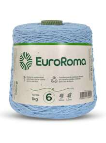 Barbante EuroRoma 1kg FIO 6 - 1016 metros - 900 AZUL BEBÊ - Visão 2