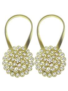 1/2 Stücke magnetische Kristall Blumen Fenstervorhang Clip Haken, federgespannte dekorative Vorhanghalter, ohne Bohren