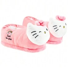 Hello Kitty 3D Slippers Cosy Indoor House Shoes Non Slip Loungewear Gift - Pink - View 1